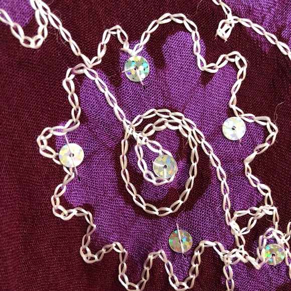 Deep Burgundy Pink with Lavender Blouse - Picture 4 of 4